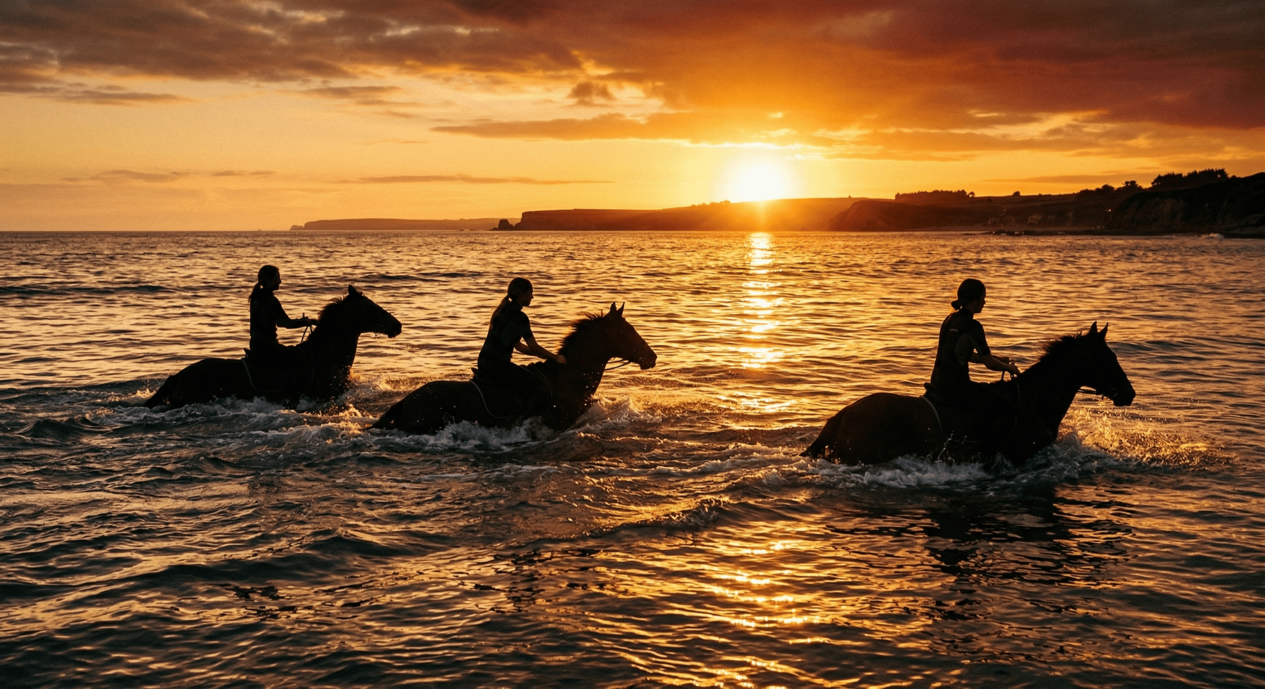 Swimming with horses 